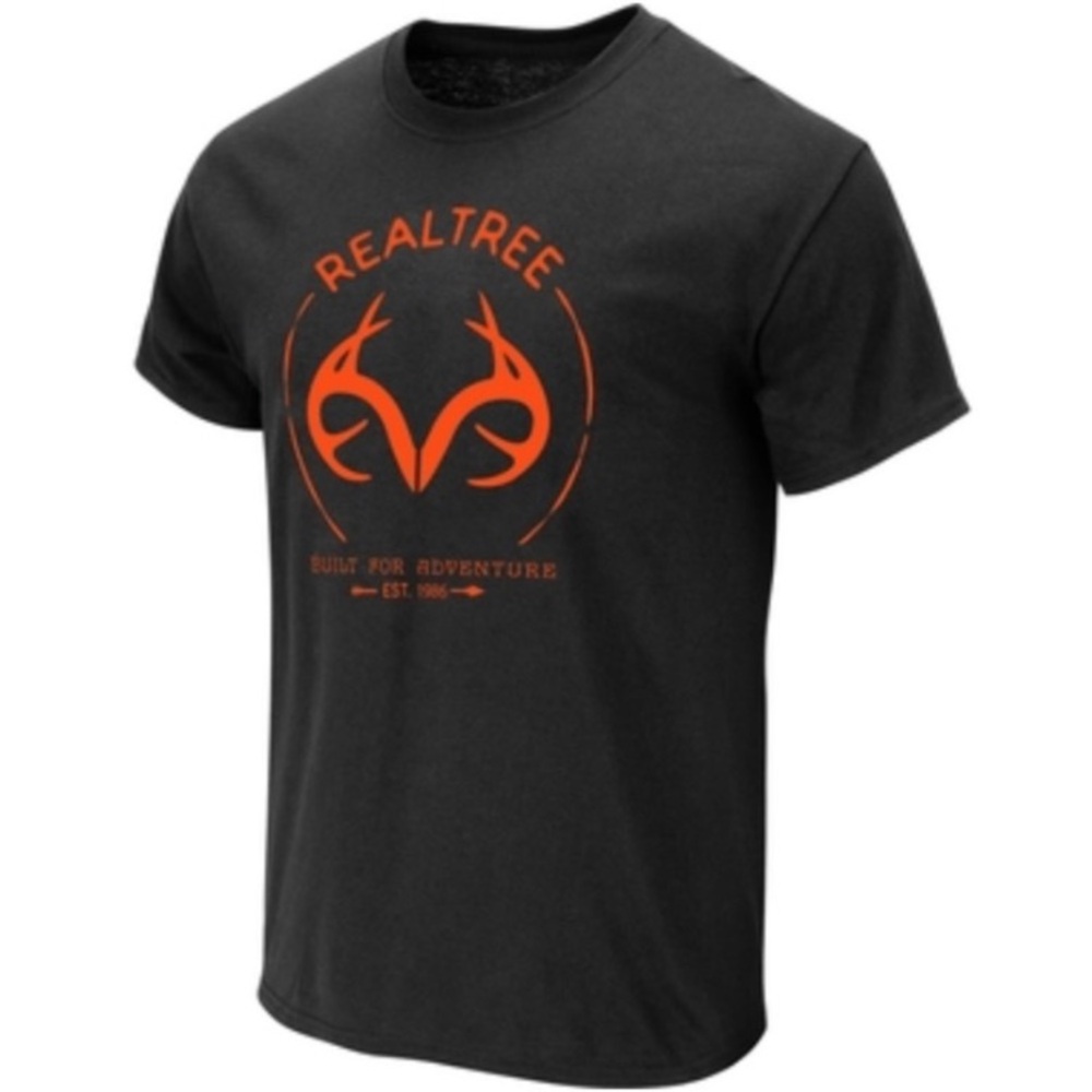 NEW Realtree Men’s Black Tee with Matching Camouflage Hat - Picture 3 of 9